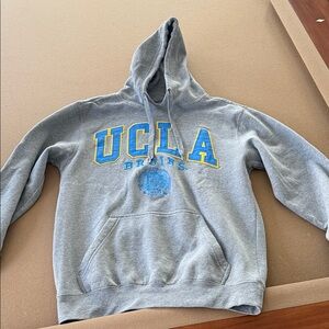 UCLA Champion Gray Pullover Hoodie with embroidered logo